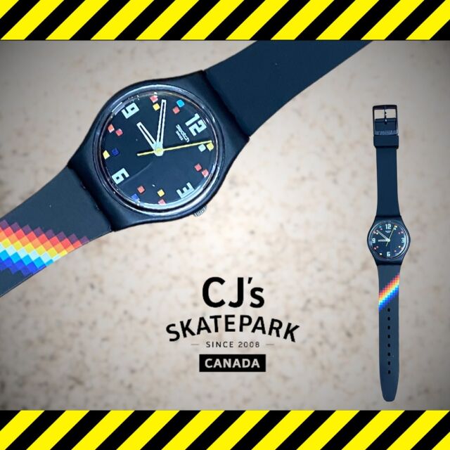 📣New Arrivals 
👉🏻Swatch Black Carousel Squares
@swatchcanada 
 ➡️To shop please visit our website www.cjsskatepark.comand check under “shop” tab or “shop in- store”. 

#cjsskatepark
#shopnow
#skaters
#skateparks
#skateboarders
#scooterist
#swatch