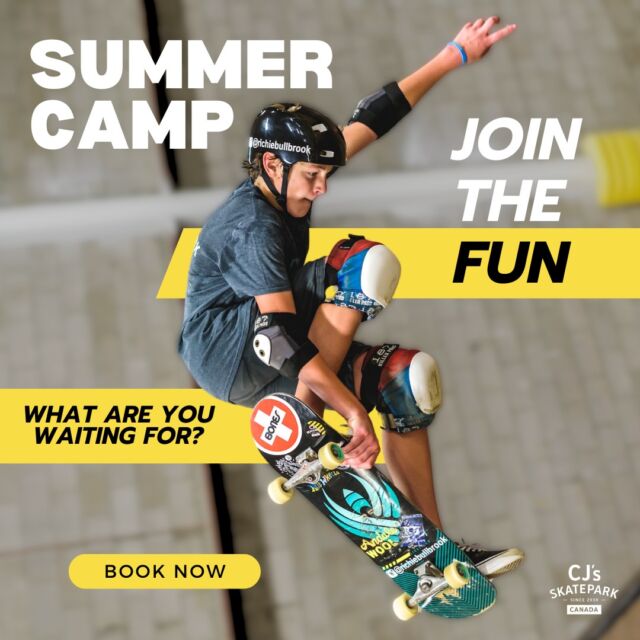 Skate into Summer Fun at CJ's Skatepark Summer Camp! 🌞🛹
OUR SUMMER CAMP FEATURES:
🔹 Certified Instructors guiding your skills
🔹 Structured Lessons & Sport-Specific Stretching
🔹 Nutrition and Hydration 
🔹 Fun Activities and Games 

Cost: $375/week | $325 for 4-day weeks | $300 for 3-day weeks 

Don’t miss out! 
info@CJsSkatepark.com

#CJsSkatepark #SummerCampDeals #SiblingDiscount #Skateboarding #Scootering
