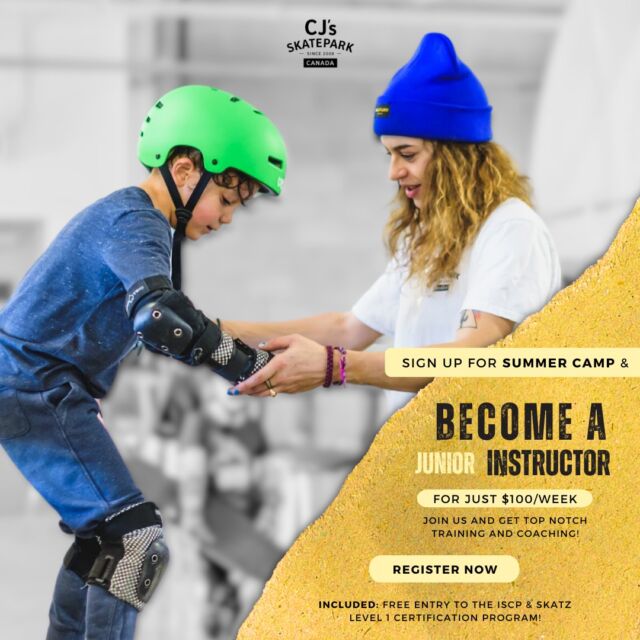 🎓 Calling all teens (15-18)! 🎓

Want to become a junior instructor at CJ's SKATEPARK? Register for our summer camp and get the chance to volunteer, learn to teach, and enjoy free skate time for just $100/week! 🌟

🔹 Includes lunch and a snack daily 
🔹 Free entry to ISCP & SKATZ Level 1 certification 
🔹 Participate with actual campers and gain valuable skills
🔹 Free Skate Time

Summer camps start July 2nd, 2024. Secure your spot today and make this summer unforgettable!

📅 Drop off: 8:30am-9am | Pick up: 3pm-3:30pm 
✨ After Care available

Register Now! 
info@CJsSkatepark.com

#CJsSkatepark #JuniorInstructor #SummerCamp #Volunteer #Skateboarding