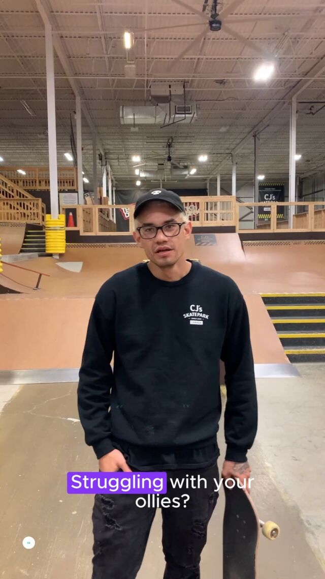 Struggling with your ollies? 🛹 

No worries! 🔥 Our Senior Instructor & Co Manager Kevin is here to break it down and help you master one of skateboarding's most essential tricks! 💥 Watch this quick tutorial and level up your skate game! 🙌 

Ready to roll? 🛹

#SkateboardingTips #LearnWithTheBest #CJsSKATEPARK #OllieMaster #TrickTips